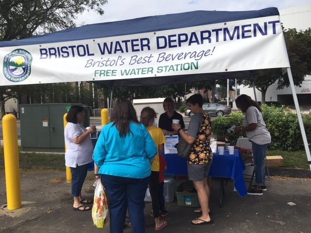 Farmers Market Free Water Station tent